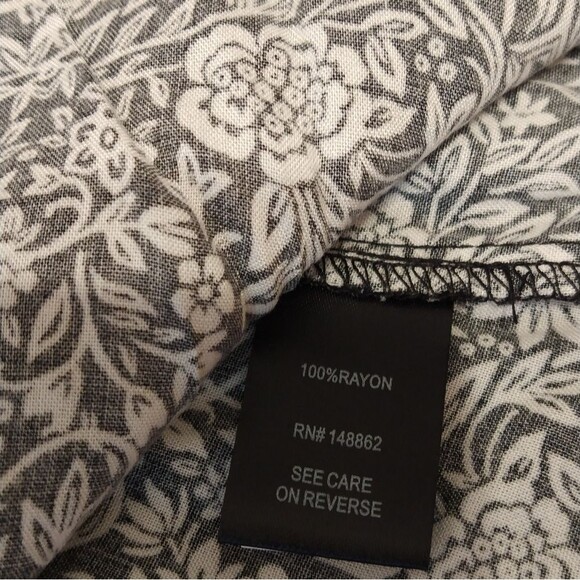 NWT 70's Inspired LCAS Abstract Smoked Bodice Bell Sleeve Dress - Picture 10 of 12